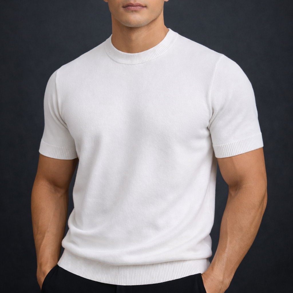 Cashmere T-Shirt with Lightweight Comfort front view
